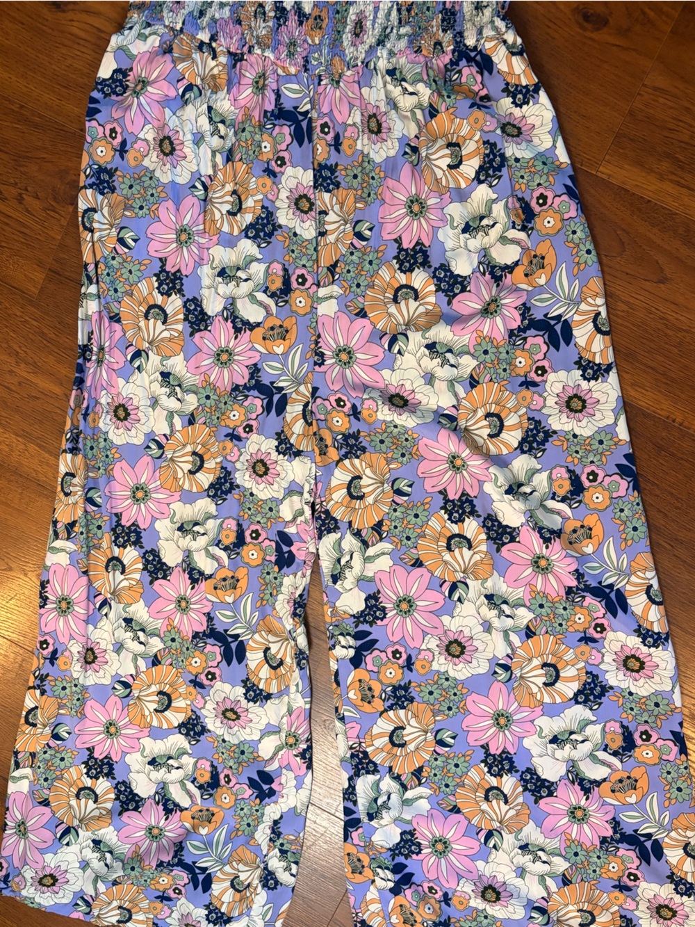 Dokotoo Floral square neckline stretch waistband Wide Leg Jumpsuit - Picture 3 of 7